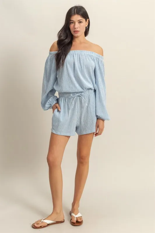 HYFVE Off Shoulder Top and Shorts Set
