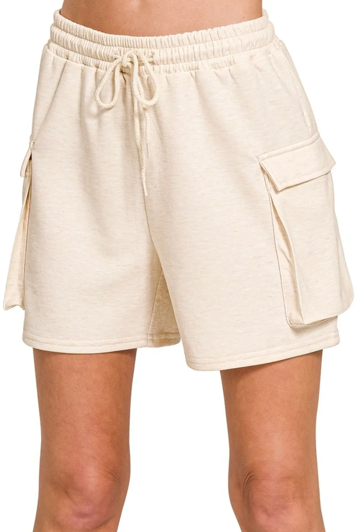 Zenana Scuba Thigh Pocket Shorts