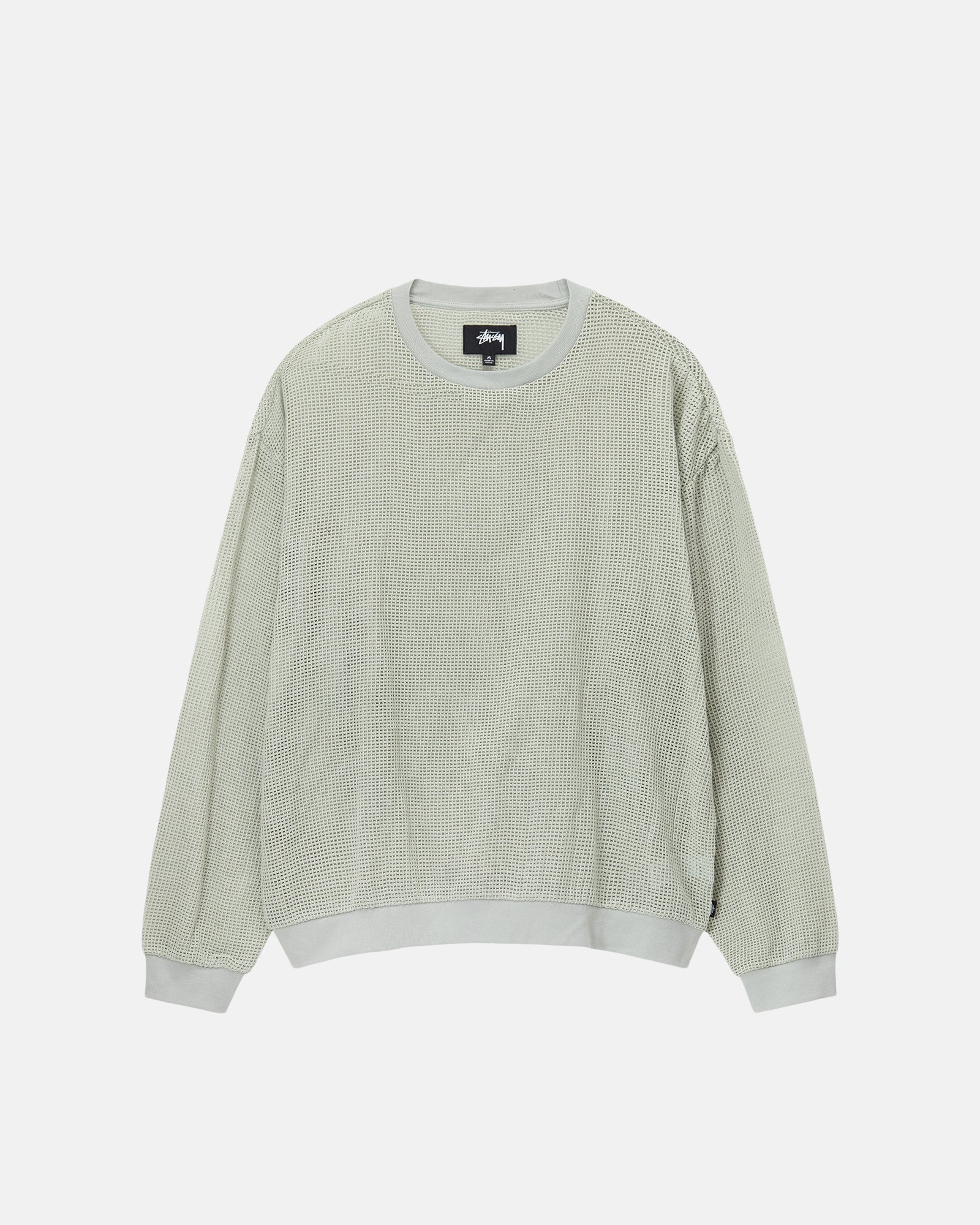 COTTON MESH LS CREW