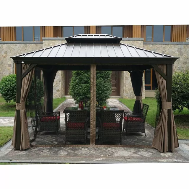 Dahlin Hardtop 12 Ft. W X 10 Ft. D Aluminum Patio Gazebo