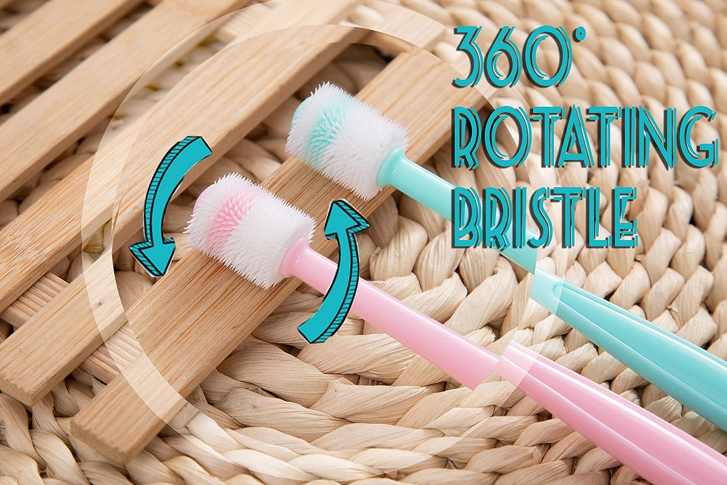 Emmeliestella Small dog & Cat Toothbrush 360 Degree Soft Silicone