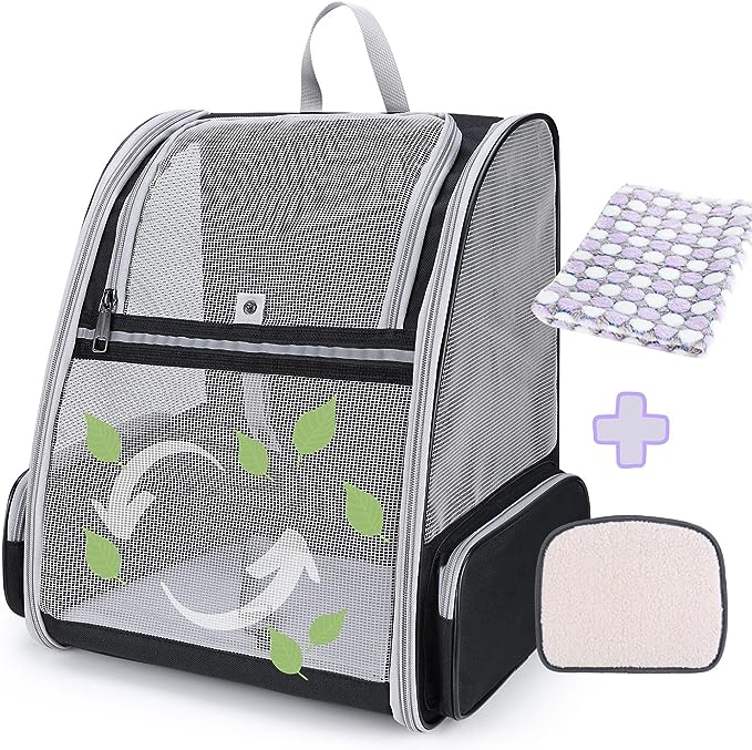 LOLLIMEOW Pet Carrier Backpack for Dogs and Cats,Puppies,Fully Ventilated Mesh,Airline Approved,Designed for Travel, Hiking, Walking & Outdoor Use