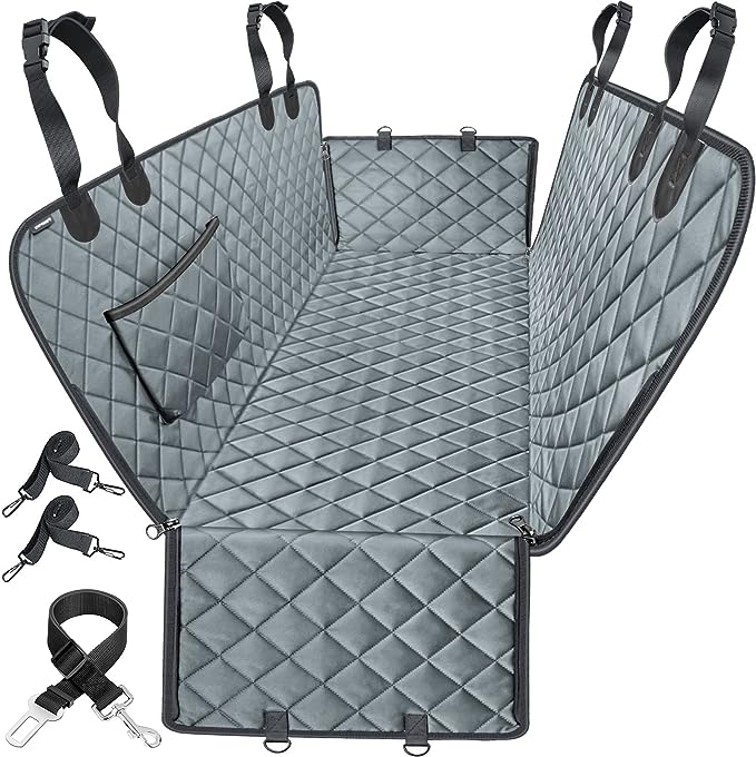 URPOWER Dog Seat Cover Car Seat Cover for Pets 100%Waterproof Pet Seat Cover Hammock 600D Heavy Duty Scratch Proof Nonslip Durable Soft Pet Back Seat Covers for Cars Trucks and SUVs