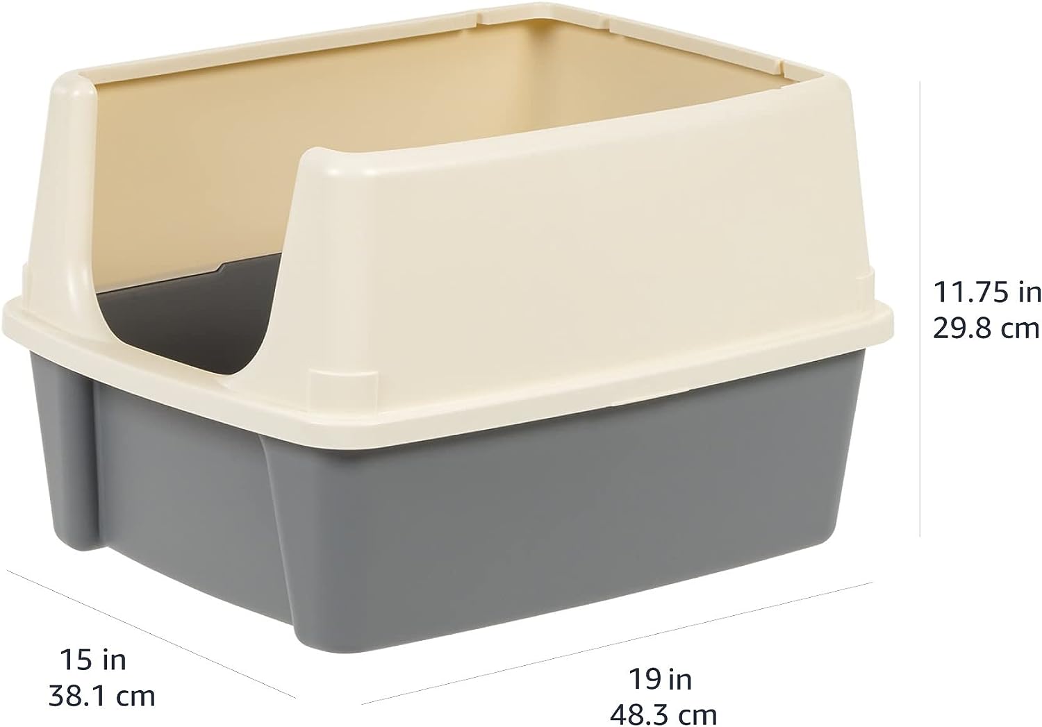Amazon Basics Tall Open Top Cat Litter Box