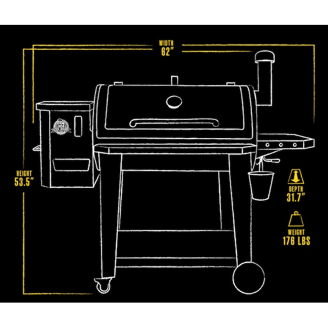 Pit Boss Pro 1100Sq in Black Pellet Grill Lowe's
