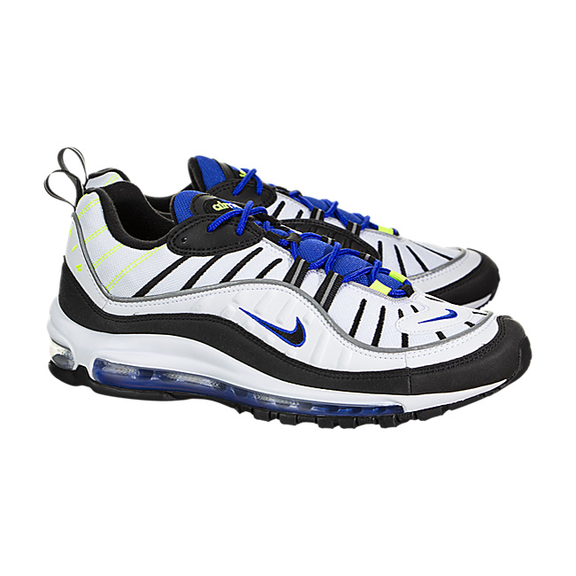 Nike Air Max 98 - White / Black-Racer Blue-Volt