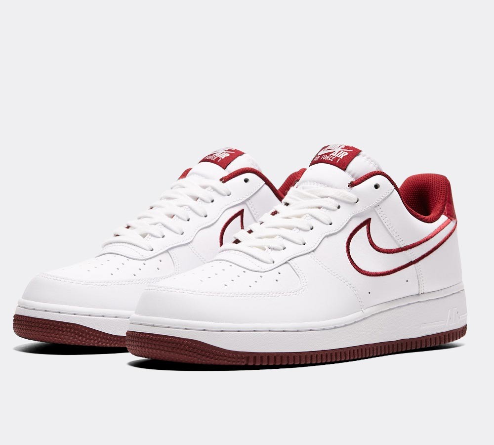 Nike Air Force 1 Low Trainer - White / Red