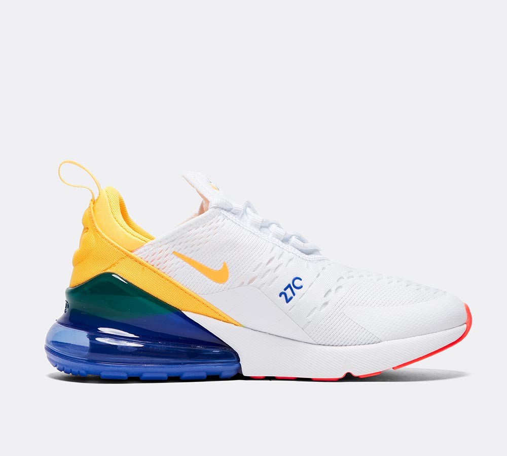 Nike Womens Air Max 270 Trainer - White / Laser Orange