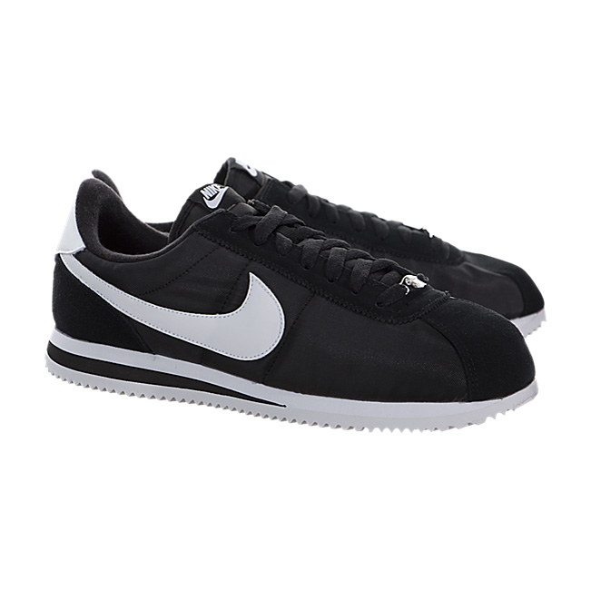 Nike Cortez Basic Nylon - Black / Metallic Silver-White