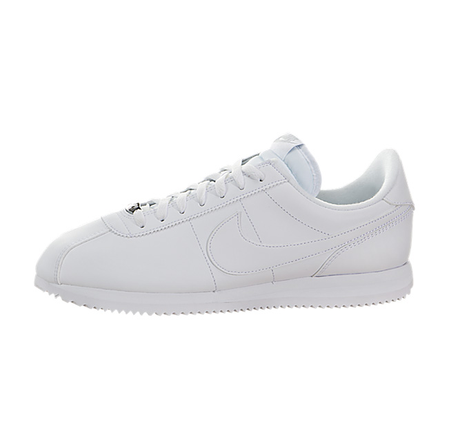 Nike Cortez Basic Leather - White / Wolf Grey-Metallic Silver-White