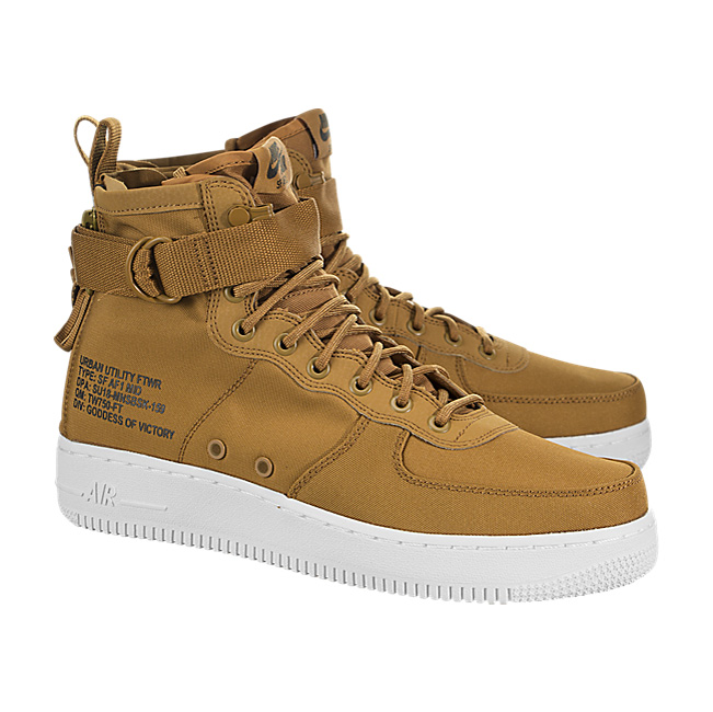 Nike SF Air Force 1 Mid - Desert Ochre / Sequoia-White
