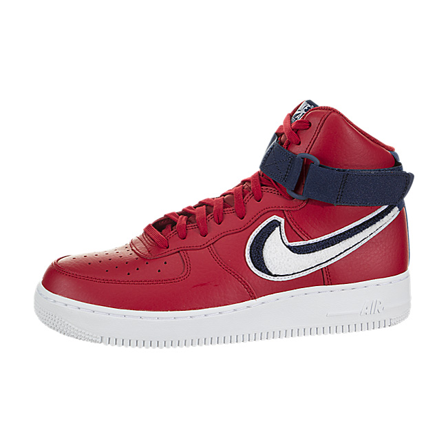 Nike Air Force 1 High '07 LV8 (Chenille Swoosh) - Gym Red / White-Blue Void-White