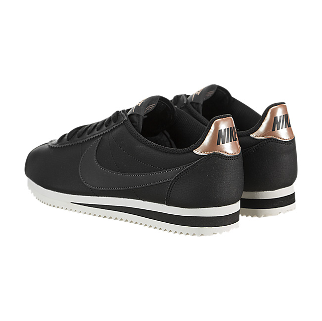 Nike Women Classic Cortez Leather - Black / Anthracite-Metallic Bronze