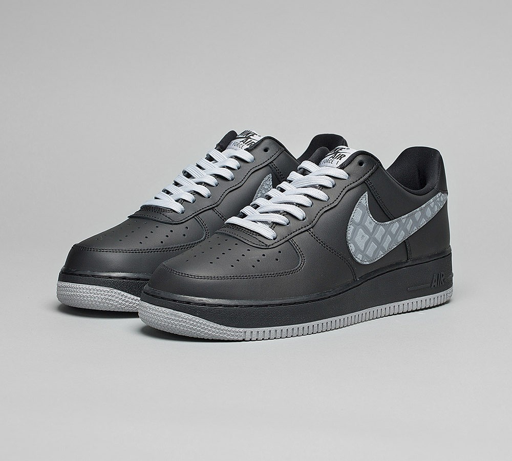 Nike Air Force 1 07 LV8 Trainer - Black / Clear Grey / Dark Grey