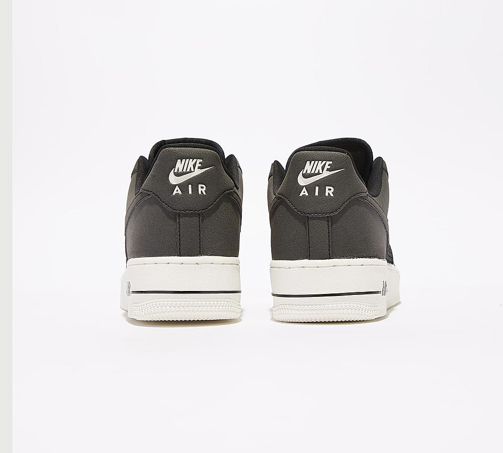 Nike Air Force 1 Low Trainer - Black / Black / Sail