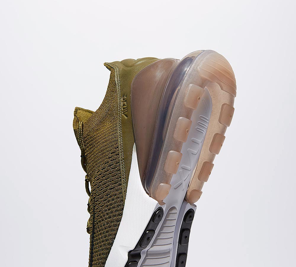 Nike Air Max 270 Flyknit Trainer - Olive / Black