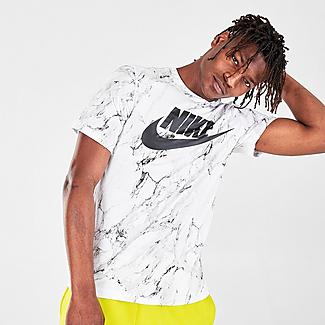Men's Nike Swoosh Allover Marble Print Basketball T-Shirt