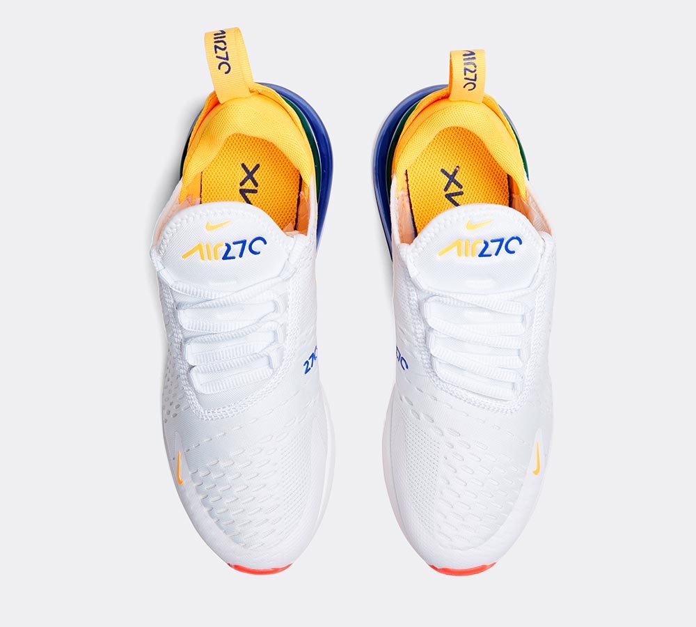 Nike Womens Air Max 270 Trainer - White / Laser Orange