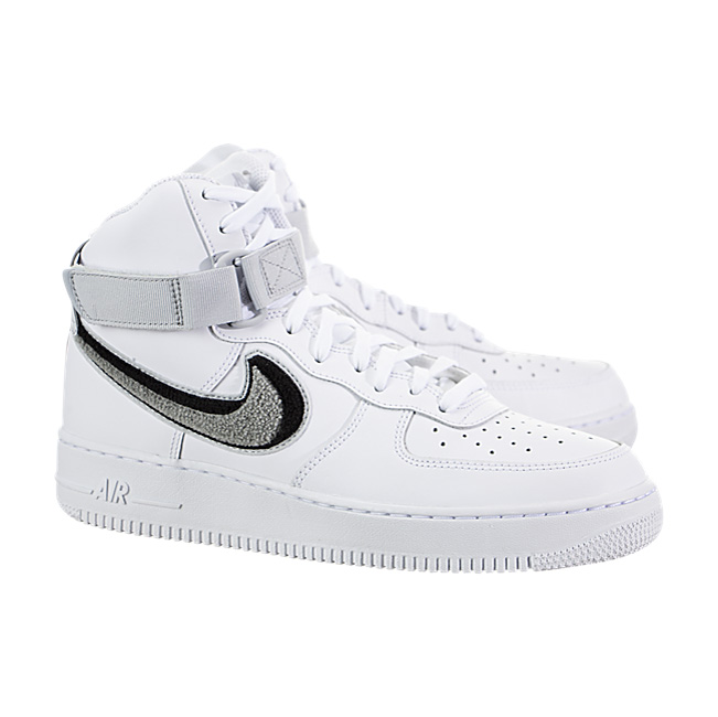 Nike Air Force 1 High '07 LV8 (Chenille Swoosh) - White / Wolf Grey-Pure Platinum