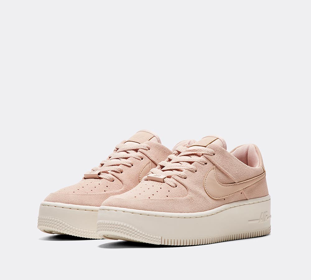 Nike Womens Air Force 1 Sage Low Trainer - Particle Beige