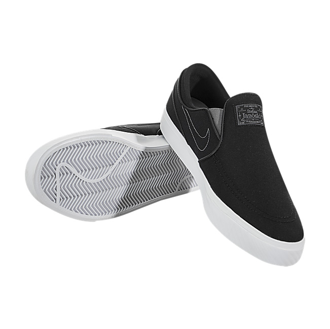 Nike SB Zoom Stefan Janoski Slip Canvas - Black / Gunsmoke-White