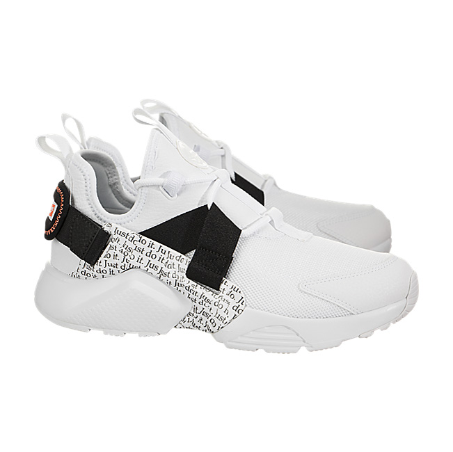 Nike Women Air Huarache City Low Premium - White / Black-Total Orange