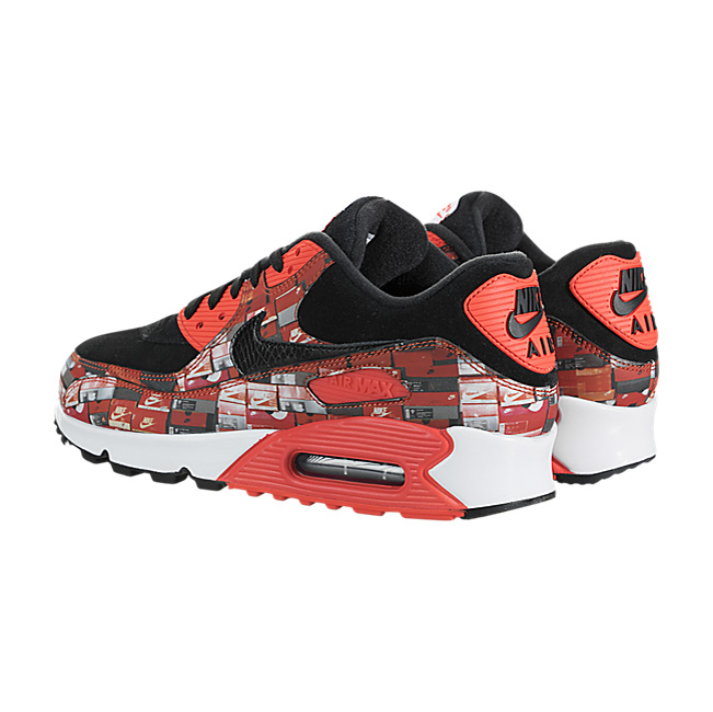 Nike Air Max 90 Print (We Love Nike) - Black / Bright Crimson-White