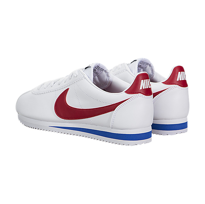 Nike Women Classic Cortez Leather - White / Varsity Red-Varsity Royal