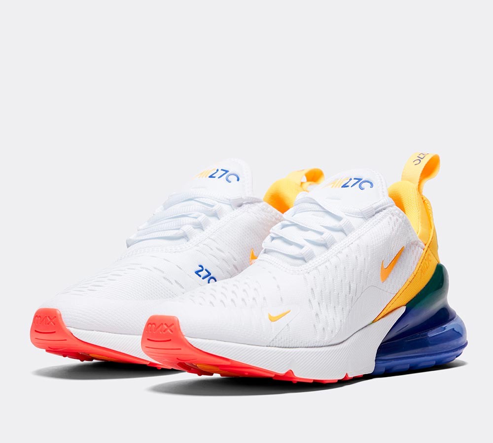 Nike Womens Air Max 270 Trainer - White / Laser Orange