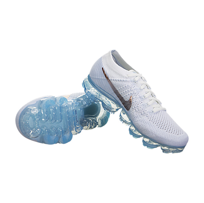 Nike Women Air VaporMax Flyknit - Summit White / Metallic Red Bronze