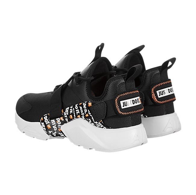 Nike Women Air Huarache City Low Premium - Black / White-Total Orange