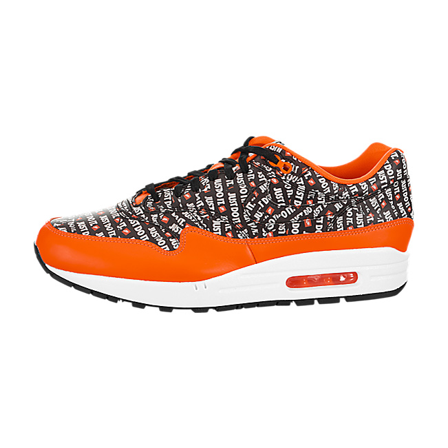 Nike Air Max 1 Premium (Just Do It) - Black / Total Orange-White