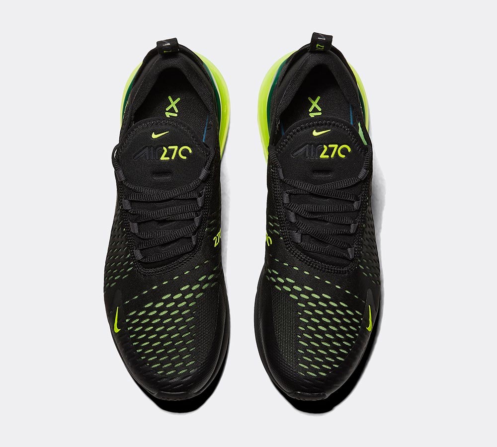 Nike Air Max 270 Trainer - Black / Volt / Black