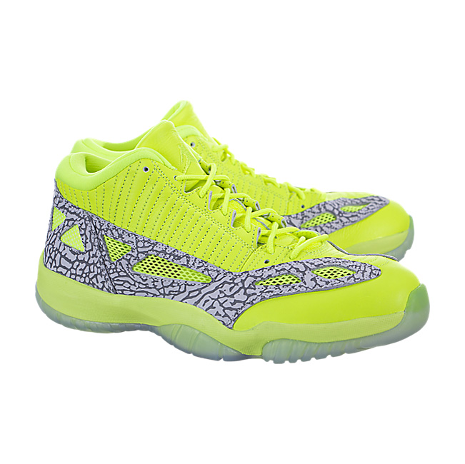 Air Jordan XI (11) Retro Low IE (Highlighter) - Volt / Cement Grey
