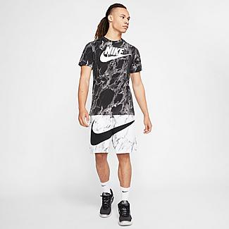Men's Nike Swoosh Allover Marble Print Basketball T-Shirt