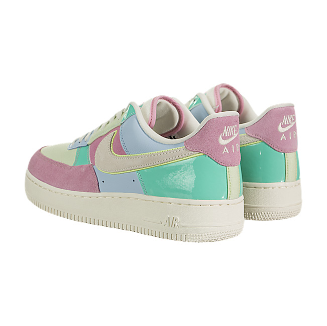 Nike Air Force 1 '07 QS (Spring Patchwork) - Ice Blue / Sail-Hyper Turq-Barley Volt