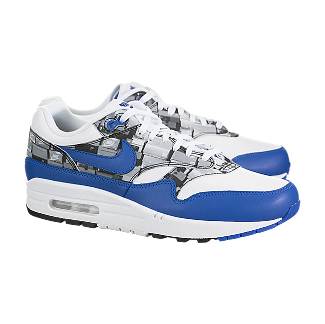 Nike Air Max 1 Print (We Love Nike) - White / Game Royal-Neutral Grey