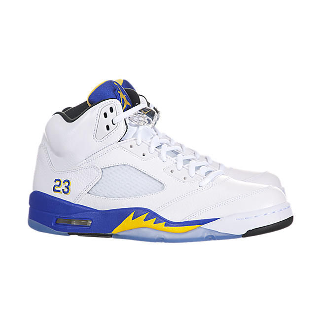 Air Jordan V (5) Retro (Laney) - White / Varsity Maize-Game Royal-Black