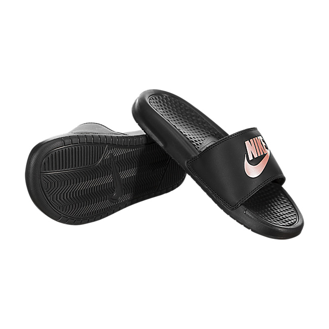 Nike Women Benassi JDI - Black / Rose Gold