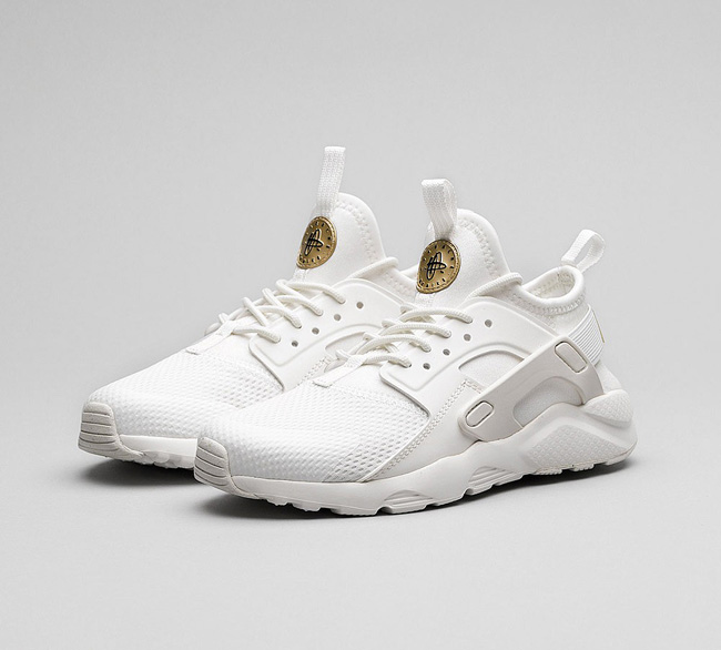 Nike Infant Huarache Run Ultra Trainer | White / Gold