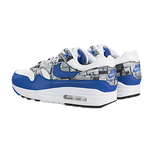 Nike Air Max 1 Print (We Love Nike) - White / Game Royal-Neutral Grey
