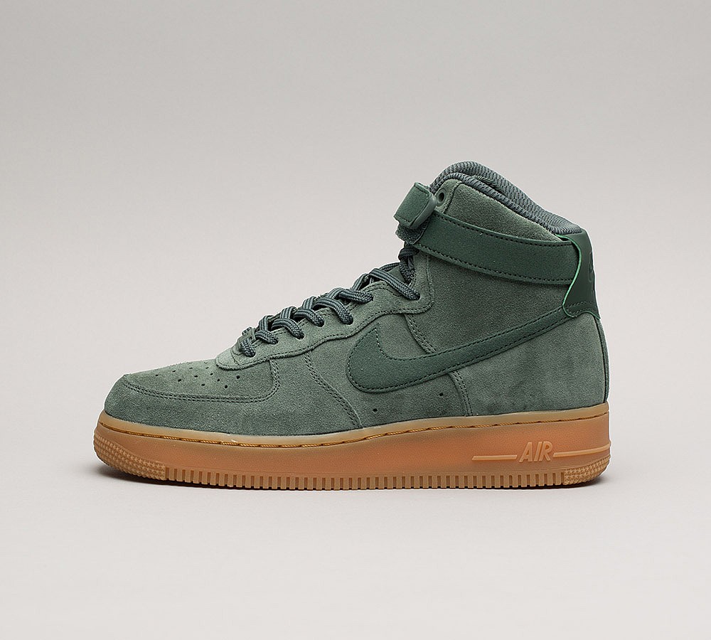 Nike Womens Air Force 1 Hi SE Trainer - Vintage Green / Gum