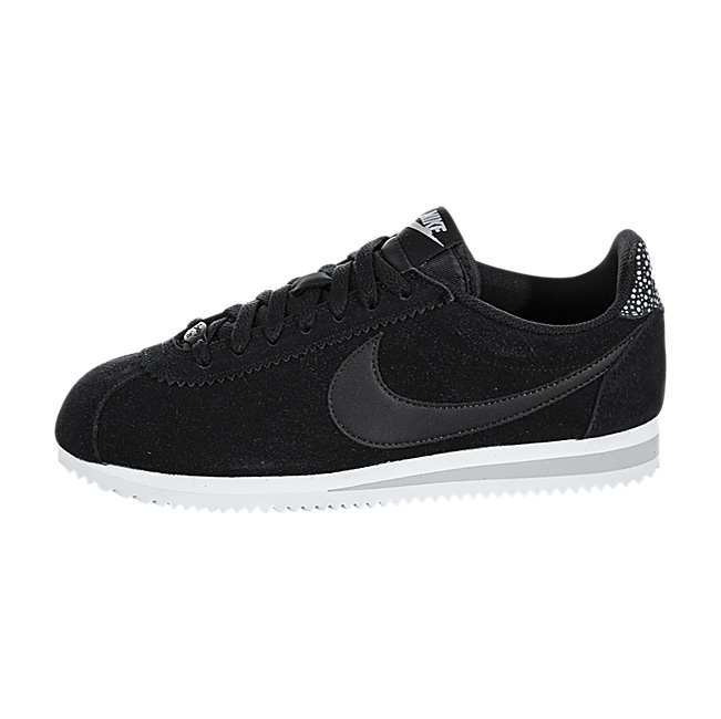 Nike Women Classic Cortez Premium - Black / Wolf Grey-White