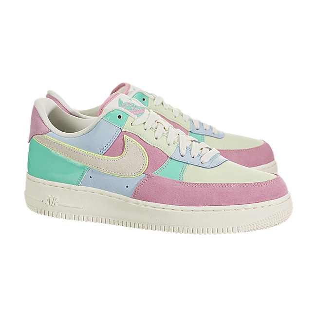 Nike Air Force 1 '07 QS (Spring Patchwork) - Ice Blue / Sail-Hyper Turq-Barley Volt