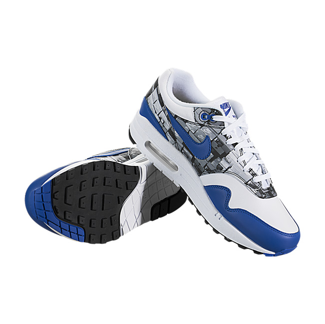 Nike Air Max 1 Print (We Love Nike) - White / Game Royal-Neutral Grey