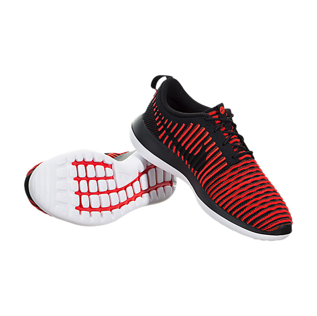 Nike Roshe Two Flyknit - Black / Black-Bright Crimson-White
