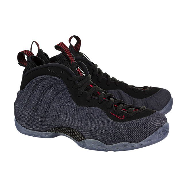 Nike Air Foamposite One (Denim) - Obsidian / Black-University Red