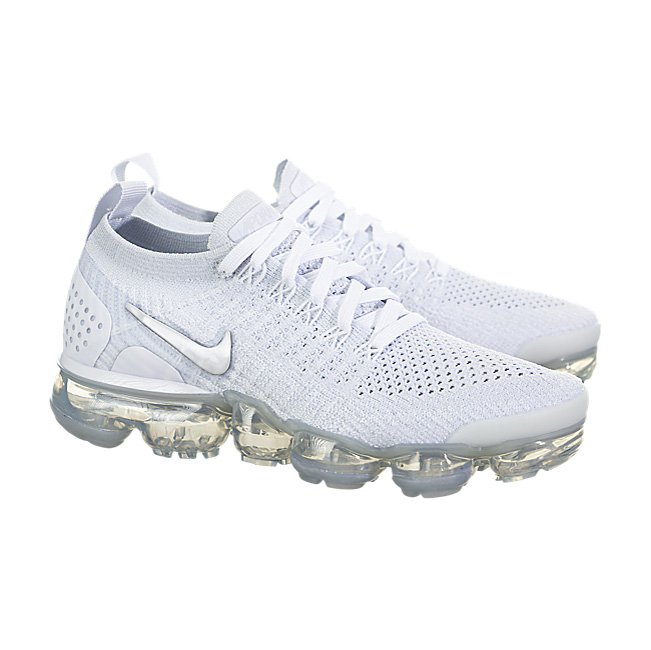 Nike Women Air Vapormax Flyknit 2 - White / White-Vast Grey-Football Grey