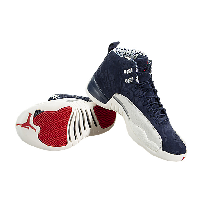 Air Jordan XII (12) Retro Premium ( International Flight) - College Navy / University Red-Sail