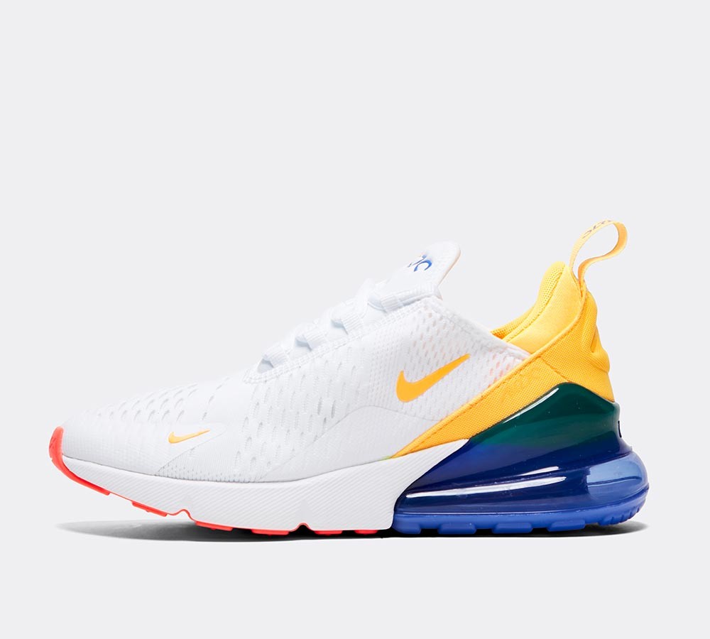 Nike Womens Air Max 270 Trainer - White / Laser Orange